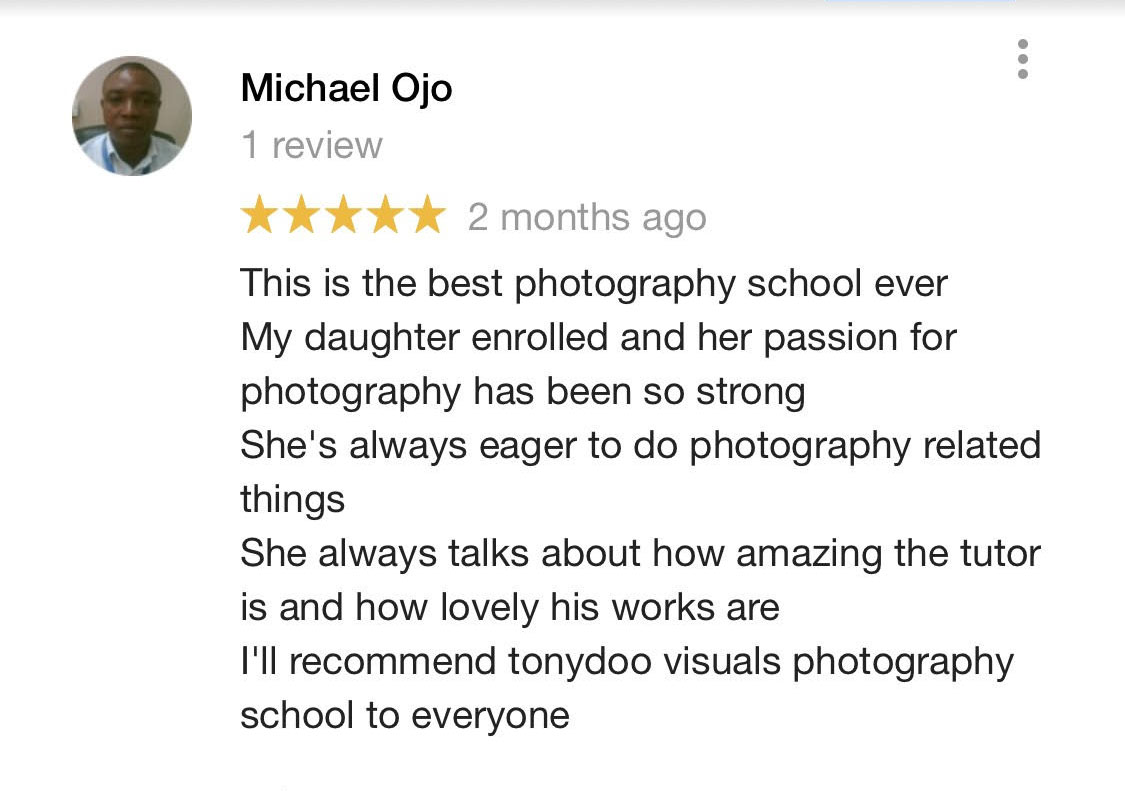 testimonials tonydoo visuals photography school in lagos nigeria-best photography training school in nigeria 23