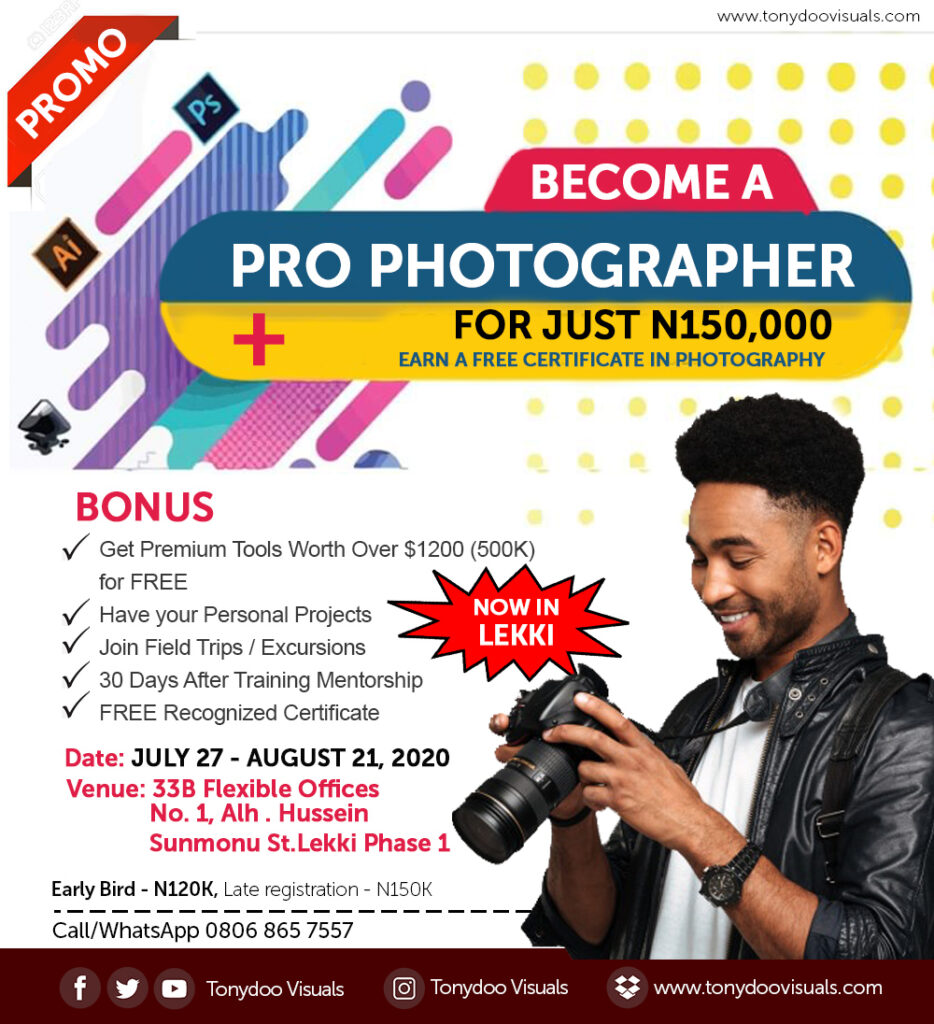 Photography School in Lekki Tonydoo Visuals